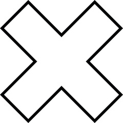 Poster - Illustration of find cross sign vector image for graphic design projects and download cross symbol icon in outline style design 100x100. vector