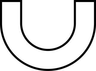 Poster - Illustration of horseshoe vector graphic design illustration for luck and success with simple curved shape outline drawing design vector