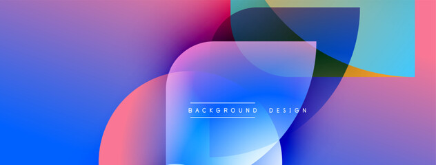 Poster - Abstract fluid shapes blend, creating vibrant purple, blue, pink gradients. Modern design element for backgrounds, presentations.