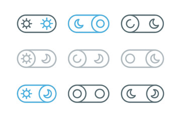 Poster - Toggle switches for day and night mode on dark background