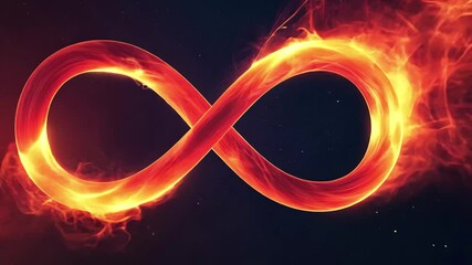 Poster - Vibrant abstract background showcasing a glowing infinity sign in a cosmic setting, Abstract background with infinity sign