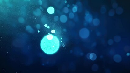 Poster - underwater particles create mesmerizing motion graphics in vibrant blue tones, underwater particles 