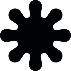 Poster - Illustration of black blob shape vector graphic with rounded edges for design elements and creative projects usage vector