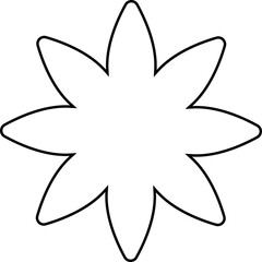Poster - Illustration of download vector graphic of eight pointed star shape outline for free design resources and design projects vector