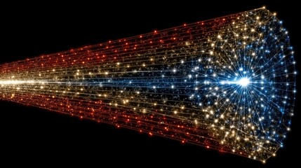 Fototapete - Cosmic Stream: A Digital Visualization of Interconnectedness