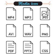 Poster - Vector set of document icons, symbols, and illustrations for web, business, and technology designs