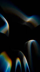 Fototapete - a black background with a blue and yellow light