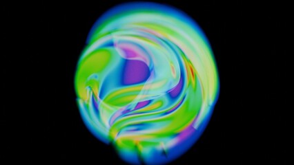 Fototapete - a colorful swirl on a black background