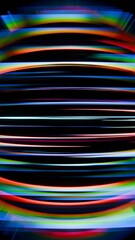 Fototapete - a colorful light streaks in the dark