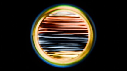 Fototapete - a close up of a circular object with a reflection