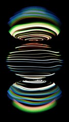 Fototapete - a black background with a black background and a red and green light