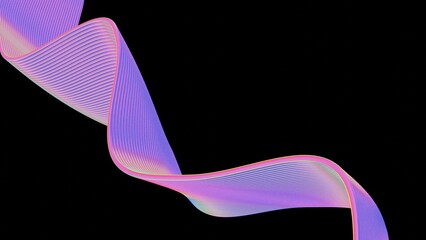 Poster - a curved wave of light