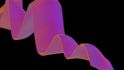 Poster - a 3d image of a wave