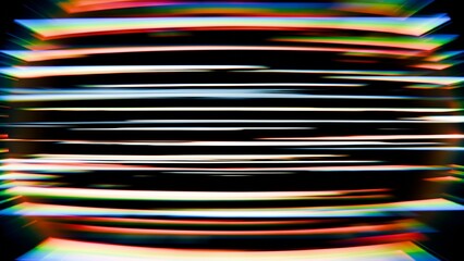 Poster - a black background with a multi colored pattern