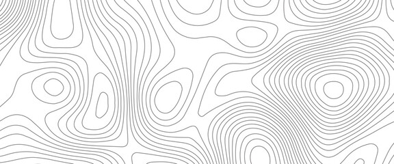 Wall Mural - Abstract topographic contour map and geographic mountain relief background design .topography contour map white wave paper and curve black color lines vector background .