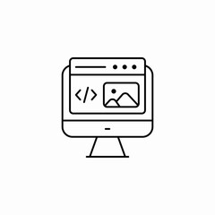website coding icon sign vector