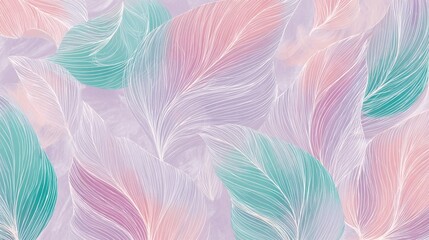 Aufkleber - Calming Pastel Design Featuring Subtle Nerve Patterns Creating a Serene Atmosphere Suitable for Relaxation and Meditation
