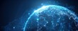 © JT Studio - Digital blue globe with interconnected networks and glowing points representing global communication and technology.