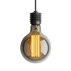 Poster - vintage light bulb with warm glow, featuring exposed filaments and sleek design, perfect for adding cozy ambiance to any space