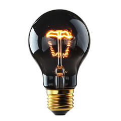Poster - vintage light bulb with glowing filament, showcasing warm ambiance and intricate design. This captures essence of classic lighting and its aesthetic appeal