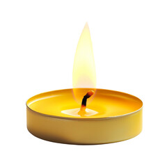 Aufkleber - bright yellow candle with flickering flame, creating warm and inviting atmosphere. Perfect for relaxation or ambiance in any setting