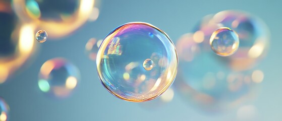 Aufkleber - Colorful soap bubbles