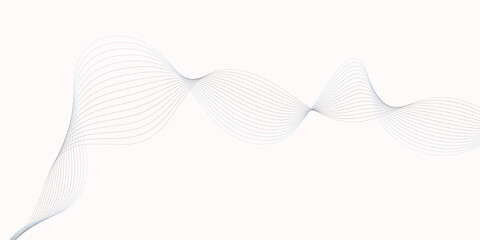 Poster - Abstract wavy lines pattern on a white background, creating a flowing and dynamic visual effect design.