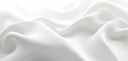 Leinwandbilder - Abstract white, grey waves background. Elegant flowing silk cloth. Soft satin curves texture. Romantic modern design for banner, wallpaper, fashion illustration. Luxury, beauty, clean, style. Smooth,