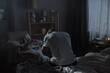 © sashafolly - African American man embodies emotional struggle with deep despair