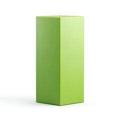 Poster - Bright Green Geometric Shape on White Background for Abstract Design