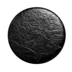 Poster - Textured black surface with visible cracks and glossy finish, resembling stone or mineral. This conveys sense of depth and natural beauty
