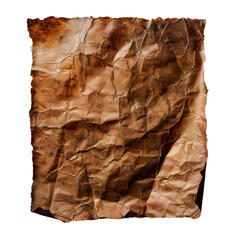 Poster - Textured, crumpled piece of brown paper with rustic appearance, showcasing creases and weathered look that adds character and depth