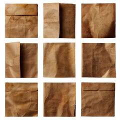 Poster - Old paper texture vintage style crumpled surface brown color aged appearance background design artistic element craft material collage use