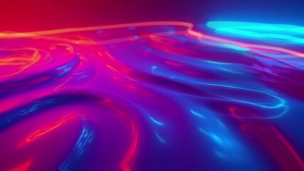 Wall Mural - Abstract Liquid Light: A captivating visual exploration of fluid shapes, illuminated by vibrant neon lights, offering a sense of dynamic movement and energy.