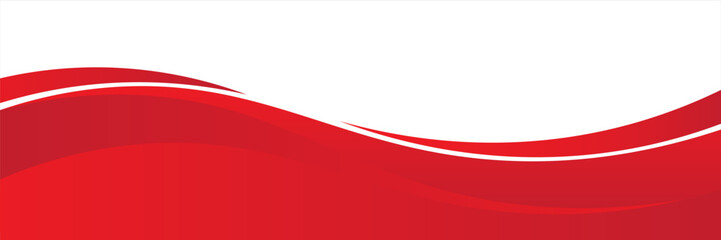 Poster - vector red line background curve element with white space for text and message design, overlapping l