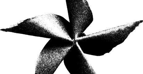 Poster - High contrast black and white pinwheel silhouette for design and decoration