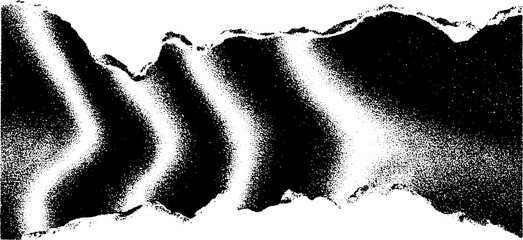 Poster - Abstract psychic wave distortion in high contrast black and white