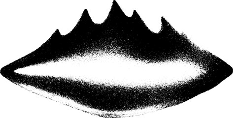 Poster - High contrast black and white abstract art with raindrop streak effect