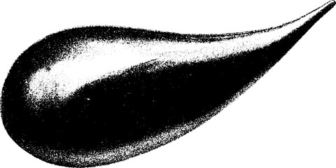 Aufkleber - High contrast raindrop shape in black and white abstract art design