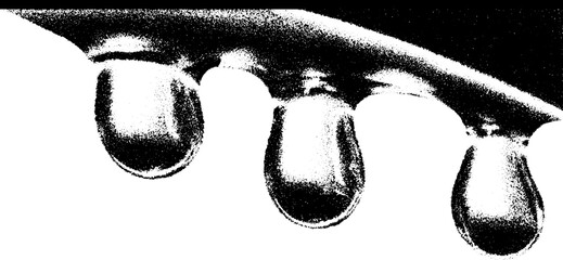Poster - High contrast black and white abstract art with raindrop streaks