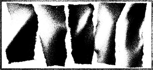 Poster - Black and white high contrast abstract scribble design for artistic projects