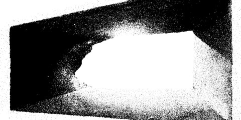 Aufkleber - Abstract high contrast black and white concrete window design