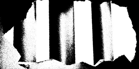 Aufkleber - Dramatic high contrast black and white concrete window silhouette
