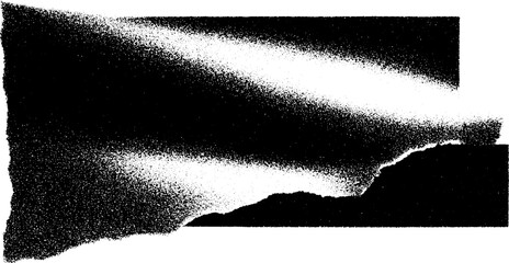 Poster - Abstract high contrast black and white spray paint stencil art