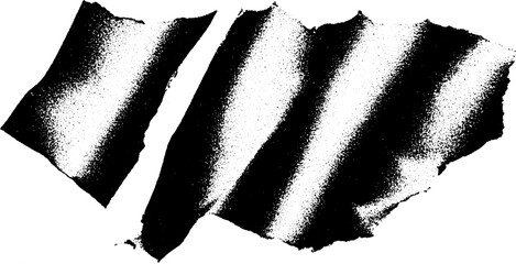 Poster - Abstract high contrast black and white torn paper with ticker tape concept for modern design