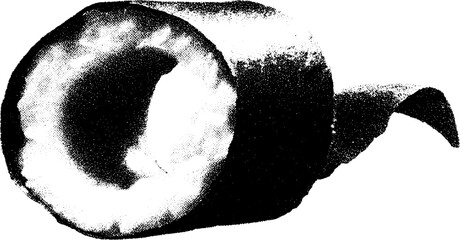 Poster - High contrast black and white sushi roll art for modern abstract design
