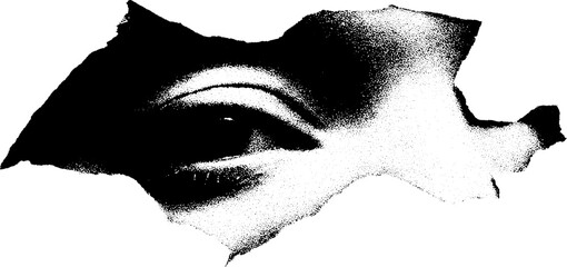 Poster - High contrast abstract eye design for stickers and art projects