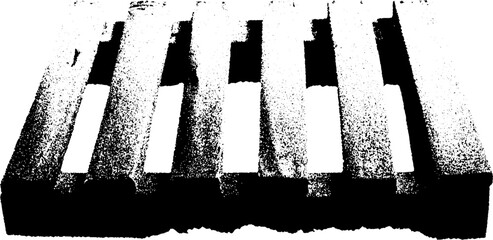 Poster - Industrial shipping pallet fragment with high contrast design for artistic texture