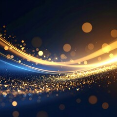 Poster - Dynamic light waves flowing in a dark space abstract design graphic art digital environment vibrant colors