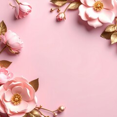 Poster - Floral arrangement display studio photography pink background close-up beauty and aesthetics